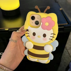 Kawaii Cartoon Bee Cat Phone Case