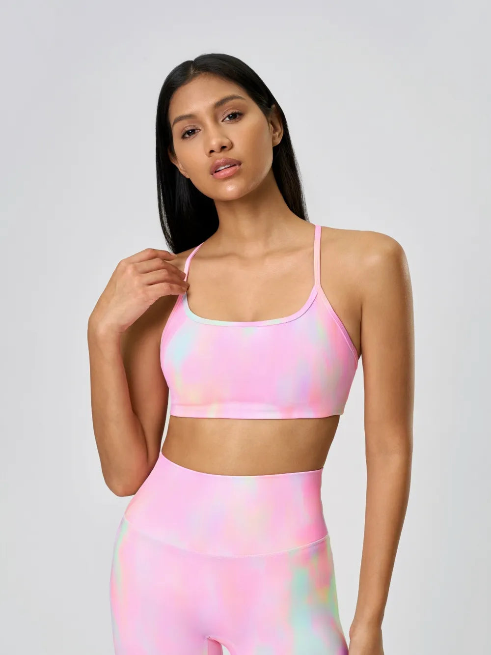 Crisscross Back Cami with Detachable Chest Pads