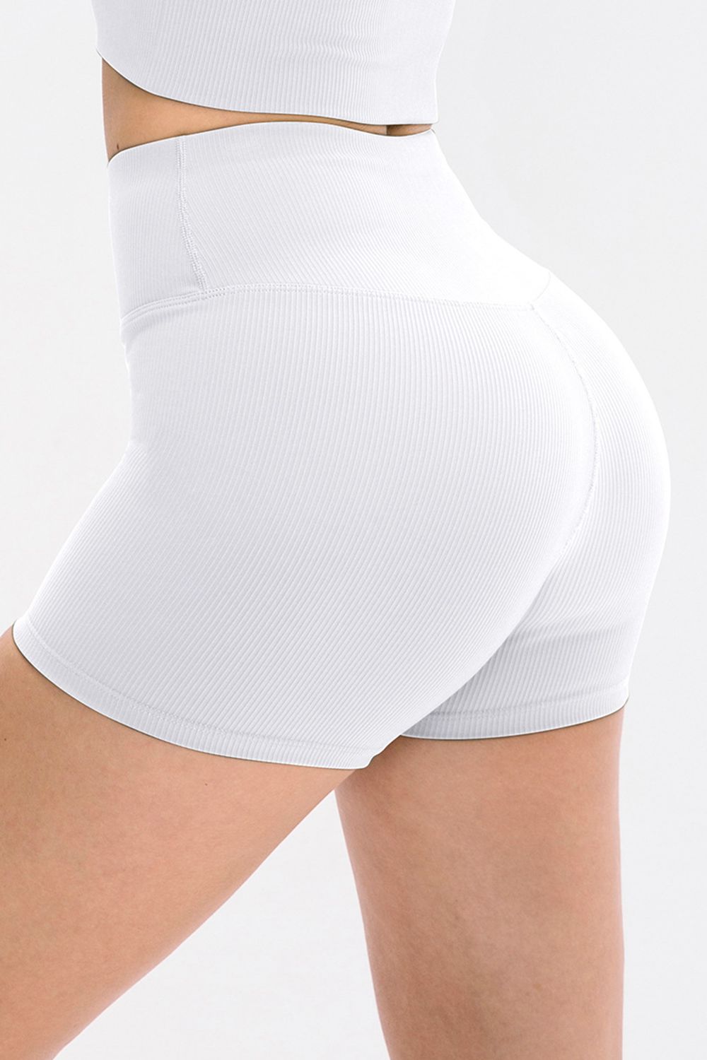 Slim Fit Wide Waistband Shorts