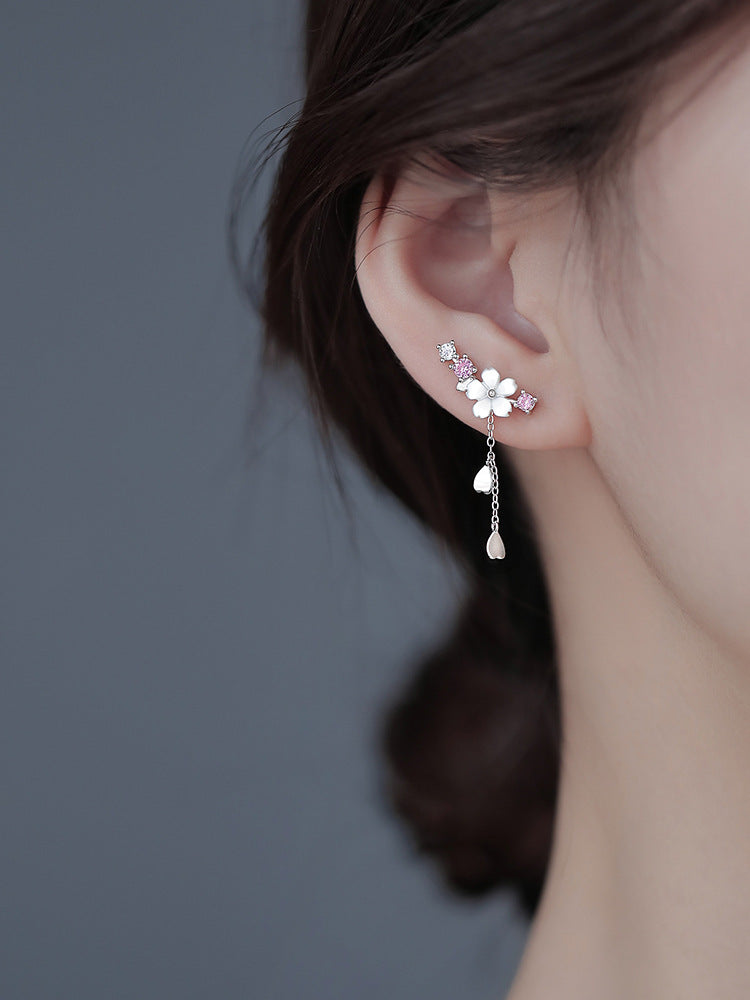 Kawaii White Sakura Earrings