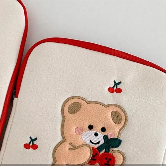 Cherry Bear Ipad Laptop Bag