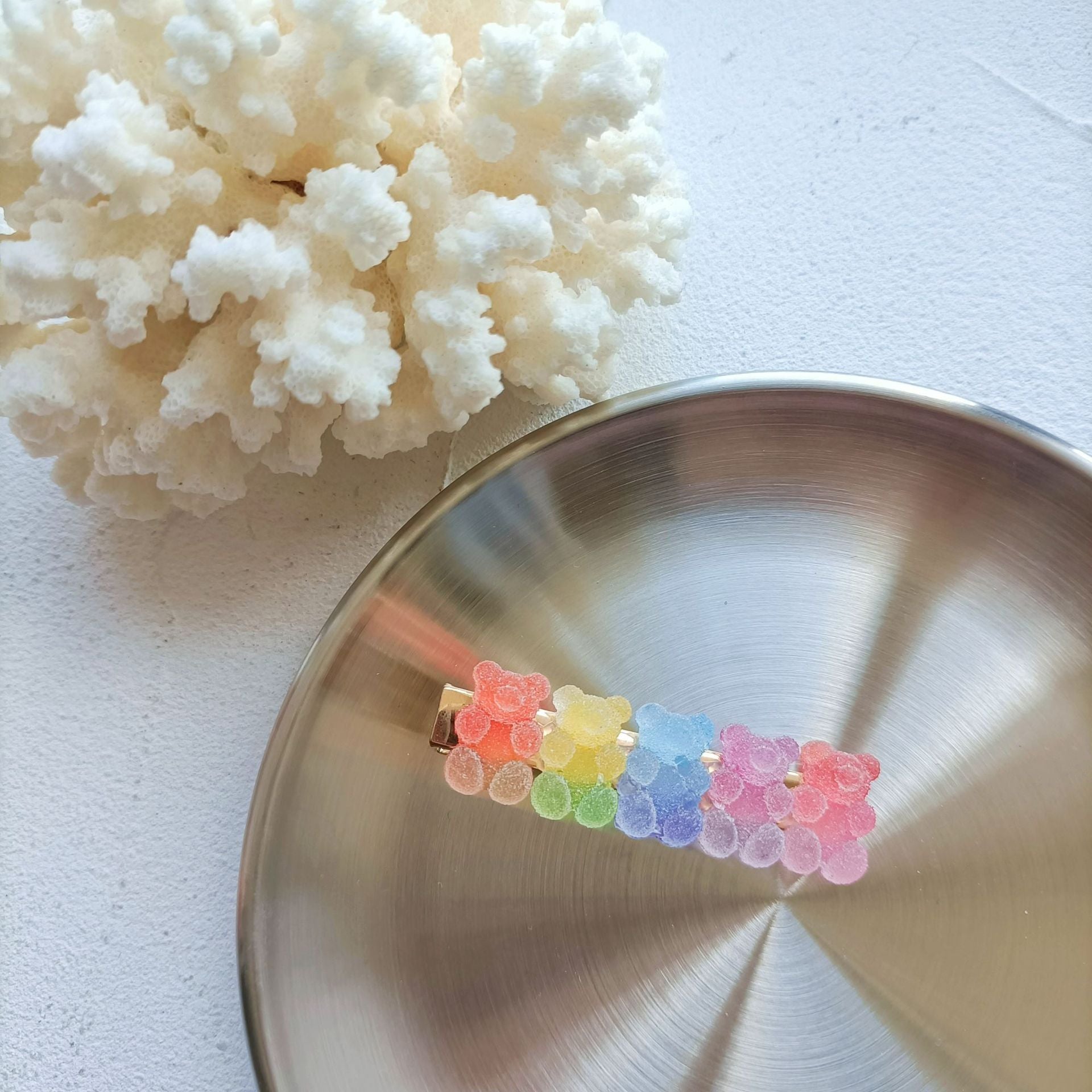 Sugar Colorful Bear Hair Clips