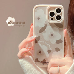 Vintage Matte Flower Phone Case