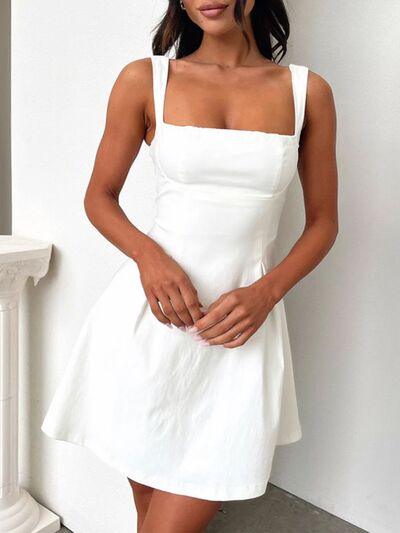 Devine Square Neck Mini Dress