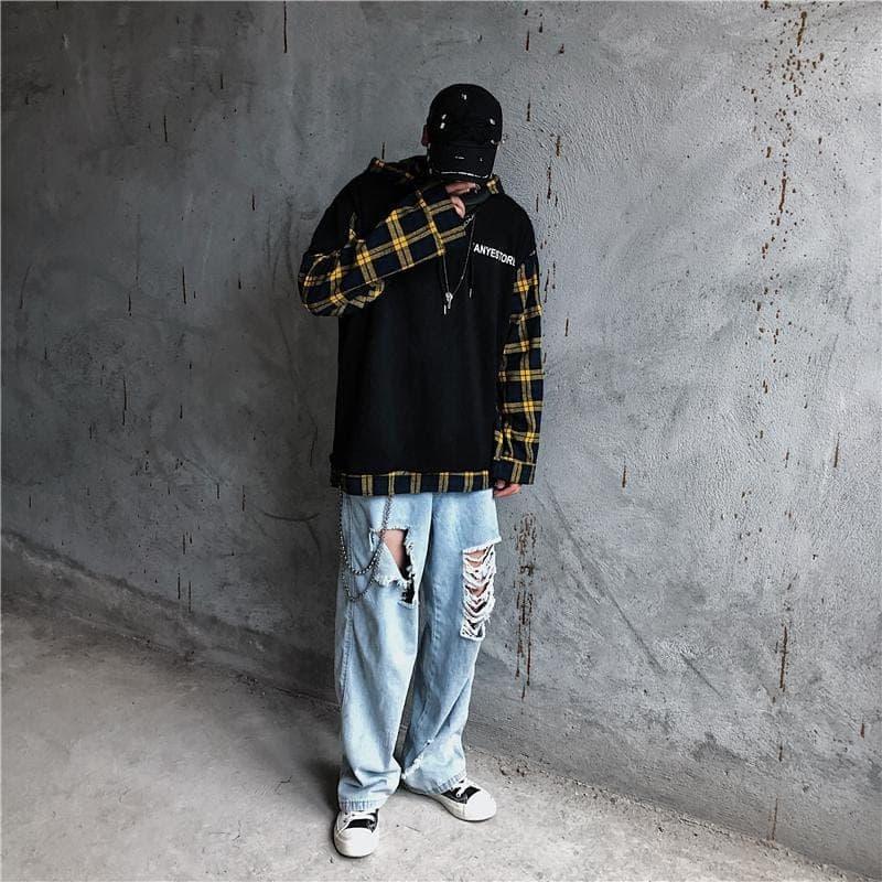 “Oversize Patchworkâ€?Hoodie