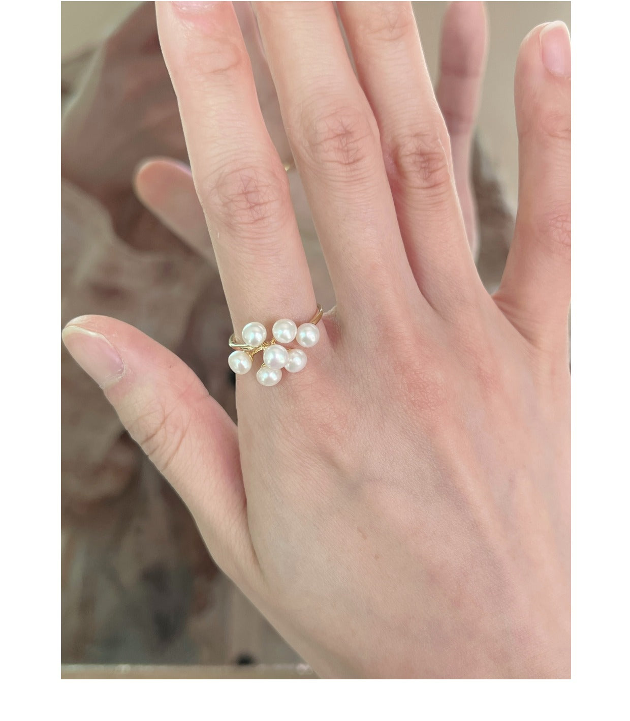 Unique Pearl Bow Ring