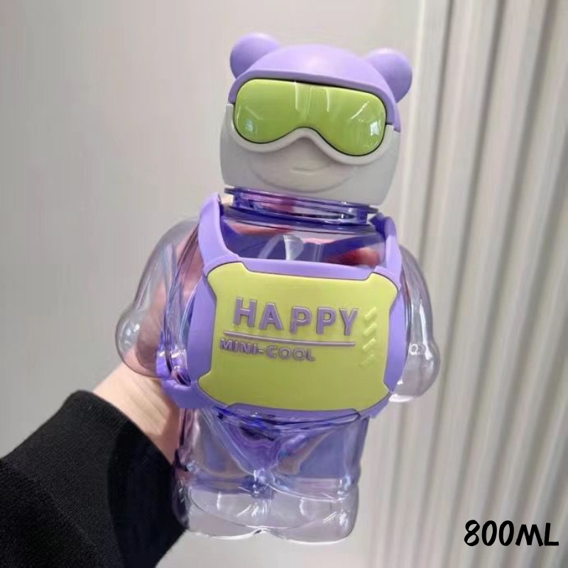 Cool Bear Straw Water Bottle