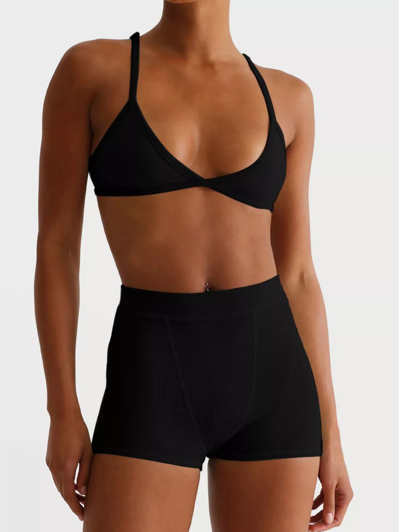 Seamless Bra and High Waist Shorts Active Set