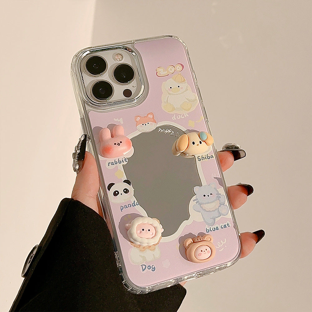 Colorful Animal Electroplated Mirror Phone Case