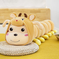 3 Colors Big Caterpillar Doll Cute Soft Plush Stuffed Sleeping Long Pillow Plush For Kids Girl Toys Birthday Gift 2021 new