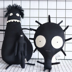 3 Sizes On The New Dark PlushCute Pillow Fun Shooting Prank  Devil Toys Black Dinosaur Doll Birthday Gifts