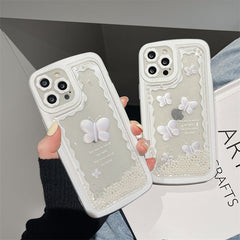 Pearl Butterfly Quicksand Phone Case