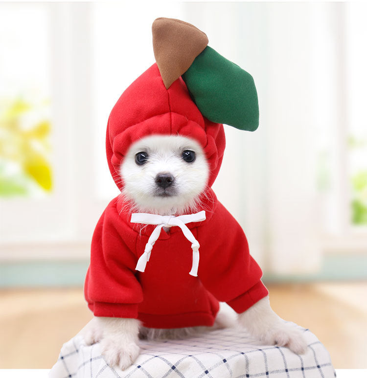 Cute Fleece Hooded Pet Hoodie