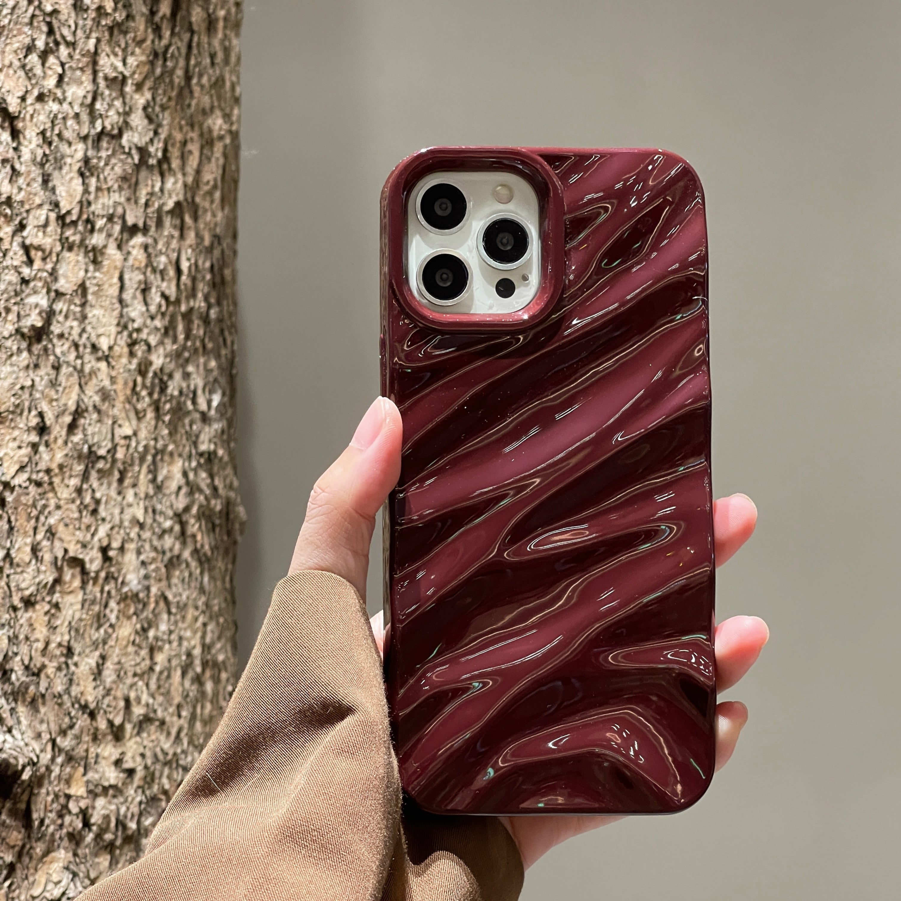 Simple Style Wave Pattern Phone Case