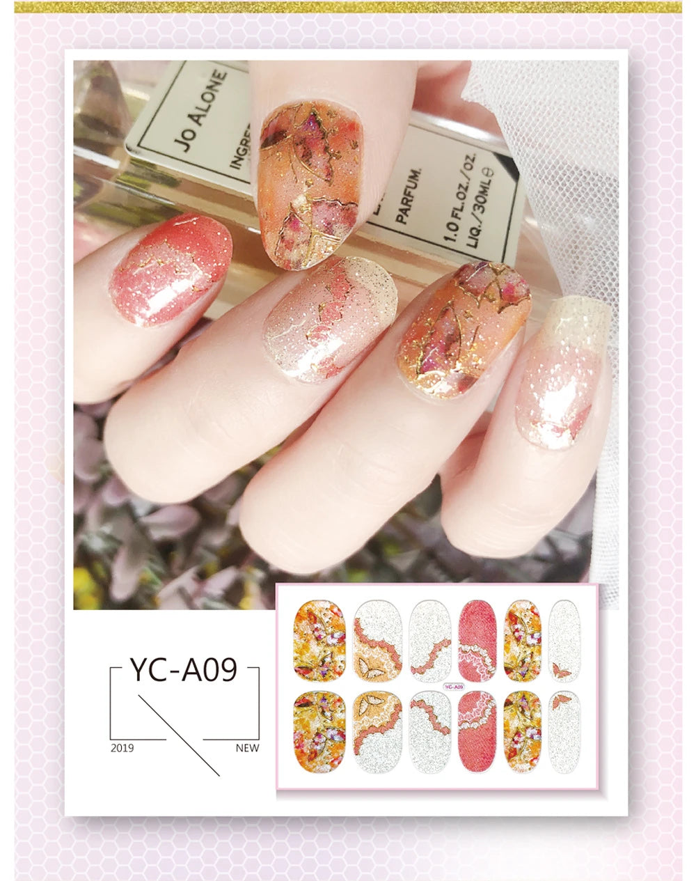 Gradient Constellation Nail Sticker