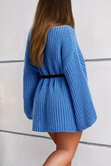 Dropped Shoulder Mini Sweater Dress