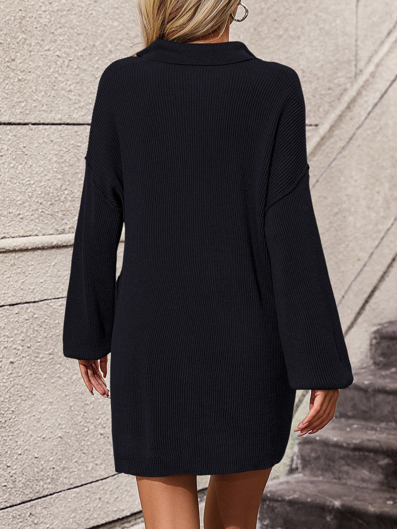 Long Sleeve Sweater Dress with Pockets
