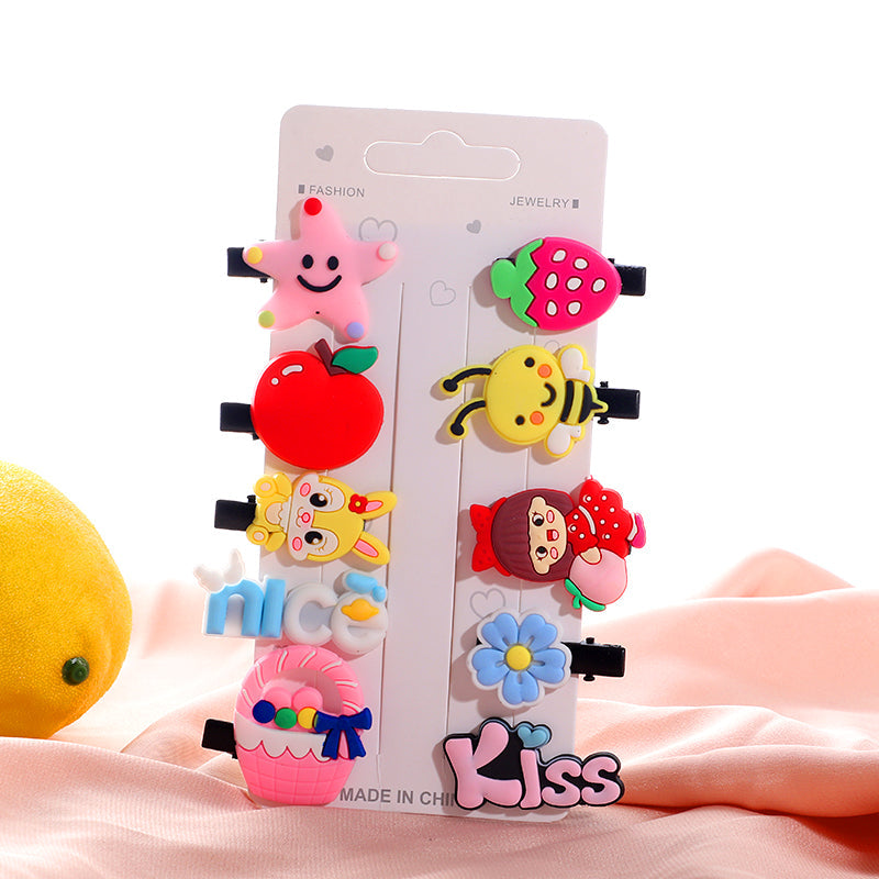 10Pcs Hair Clip Set Hairpins Cartoon Hair Band