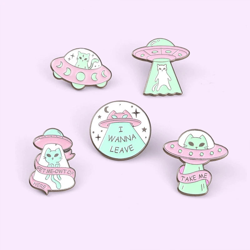 Creative Spaceship Pins