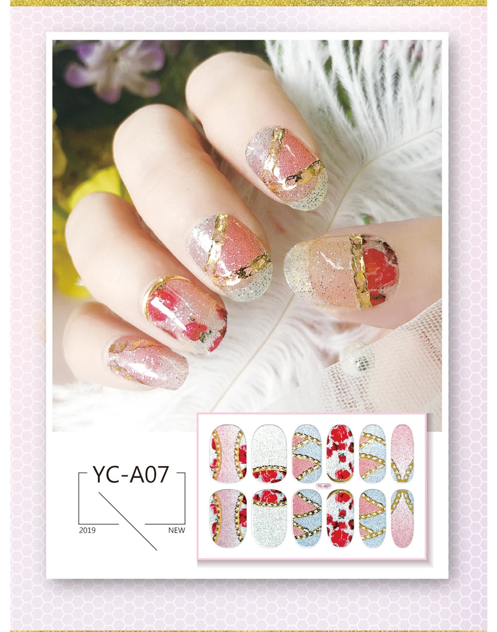 Gradient Constellation Nail Sticker