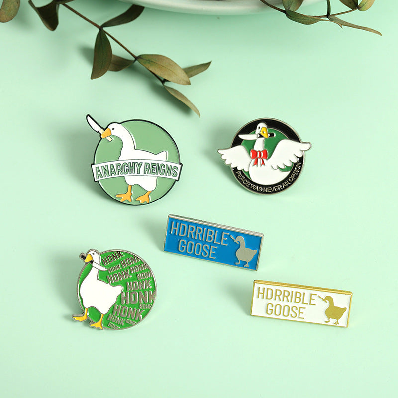 Creative Cartoon Cute White Goose Pins