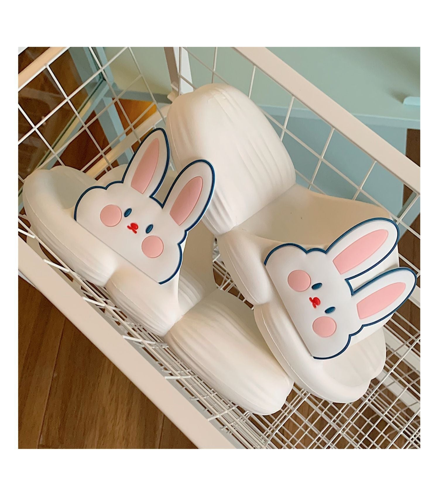 Summer Cute Bunny Stripe Slippers