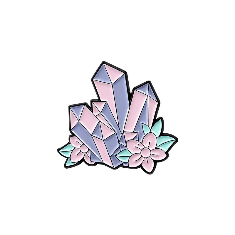 Diamond Flower Pins