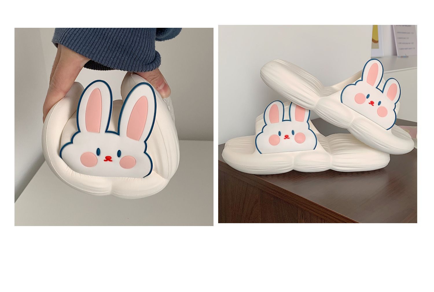 Summer Cute Bunny Stripe Slippers