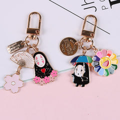 Faceless Man Cartoon Keychain