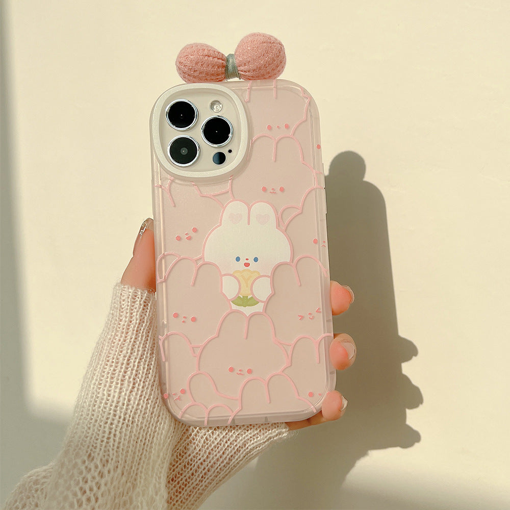 Pink Rabbit Bowknot Phone Case