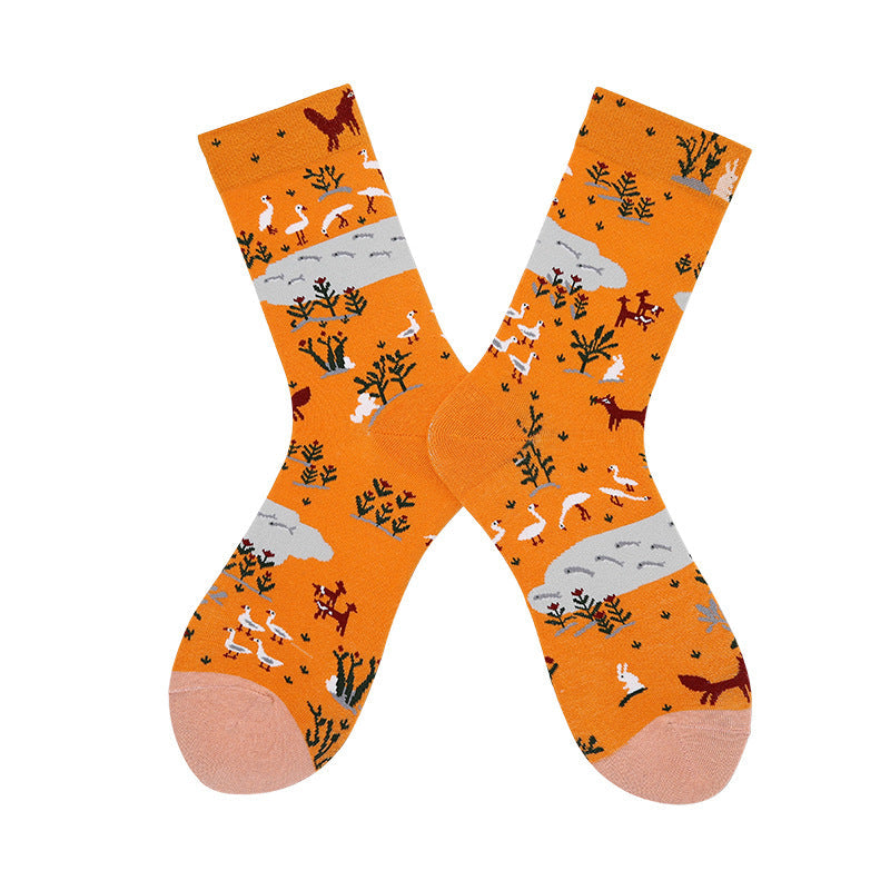 Abstract Art Style Oil Painting Socks