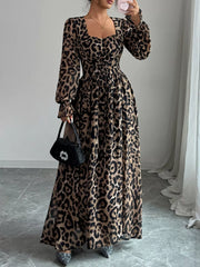Flounce Sleeve Maxi Dress