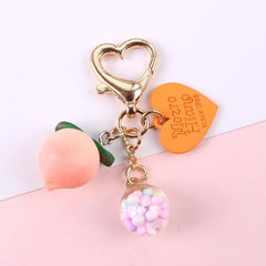 Kawaii Peach Keychain