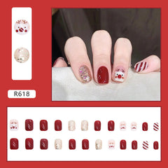 Christmas Exclusive Wearable Nails Finished Manicure