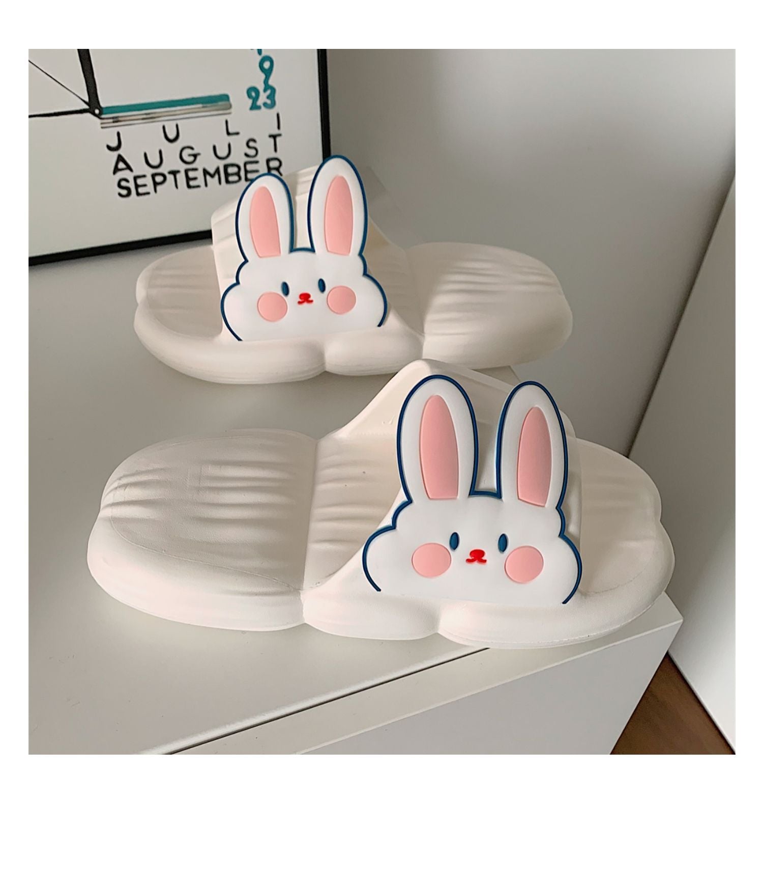 Summer Cute Bunny Stripe Slippers