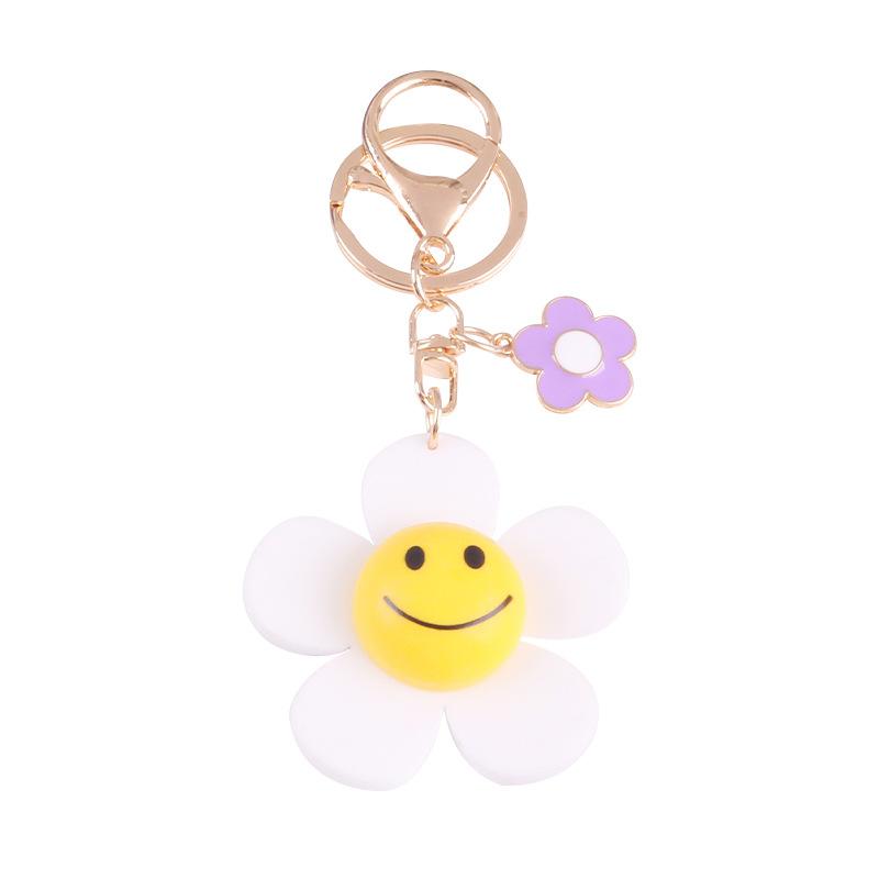 Cute Smiling Sunflower Keychain