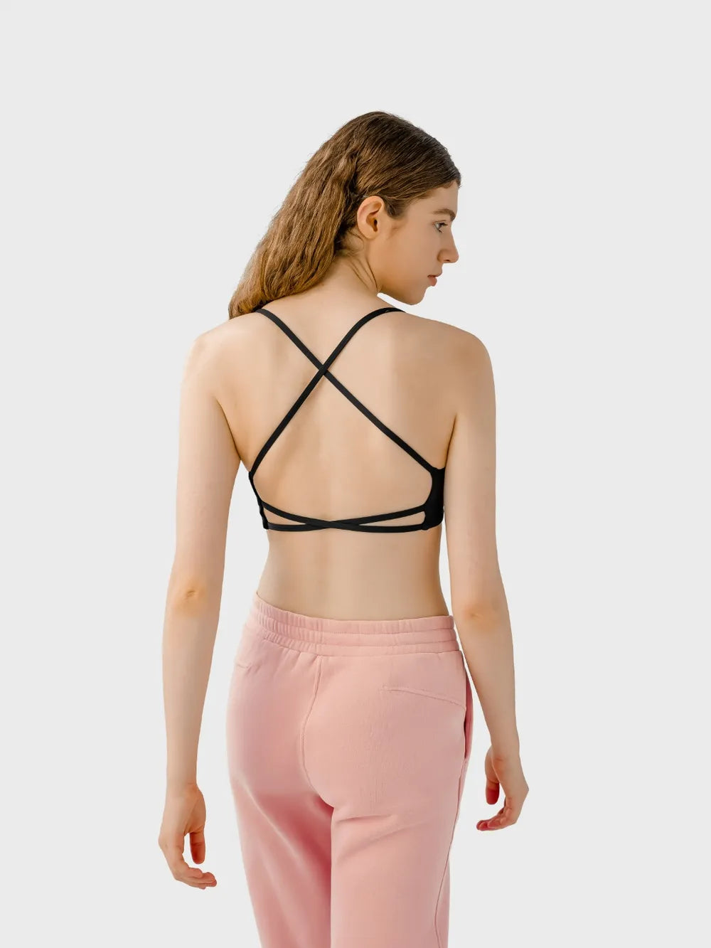 Crisscross Back Cami with Detachable Chest Pads