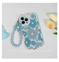 Blue Frangipani Chain Phone Case