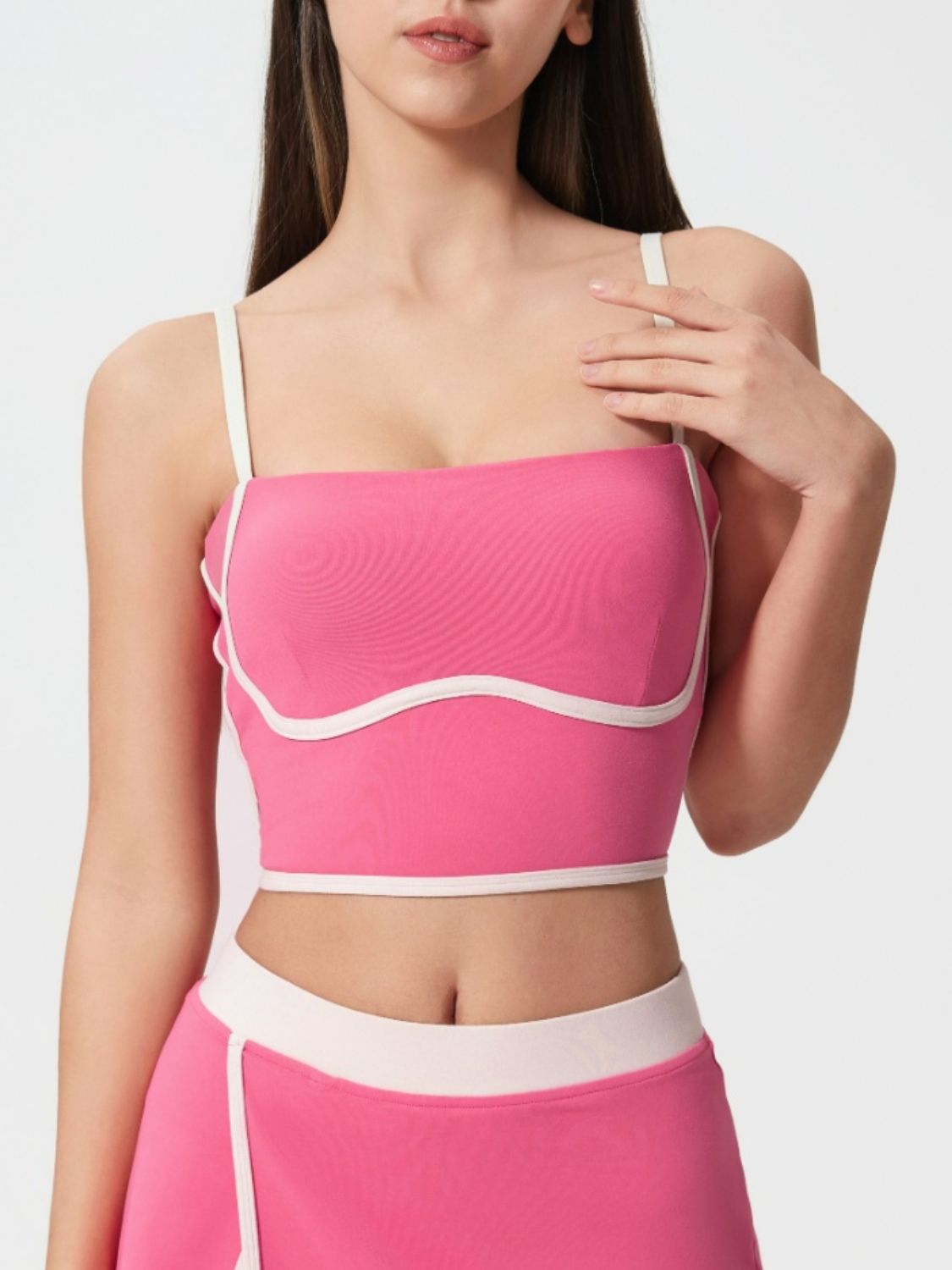 Square Neck Cami with Detachable Chest Pads