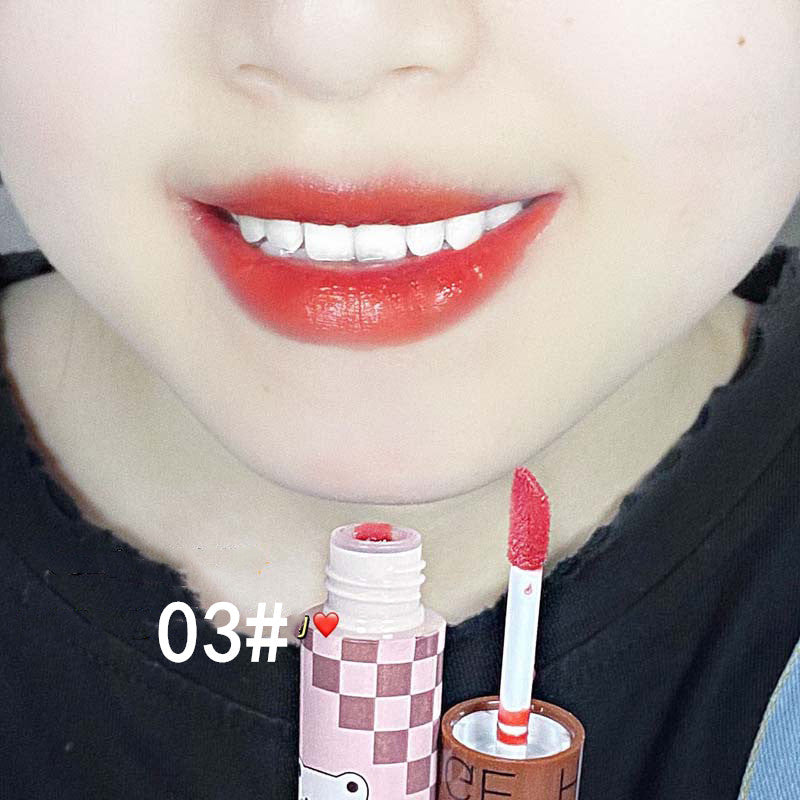 Cute Bear Checkerboard Lip Gloss