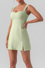 Square Neck Sleeveless Mini Active Dress