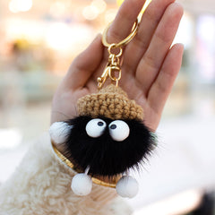 Fluffy Elf Ball Bag Keychain