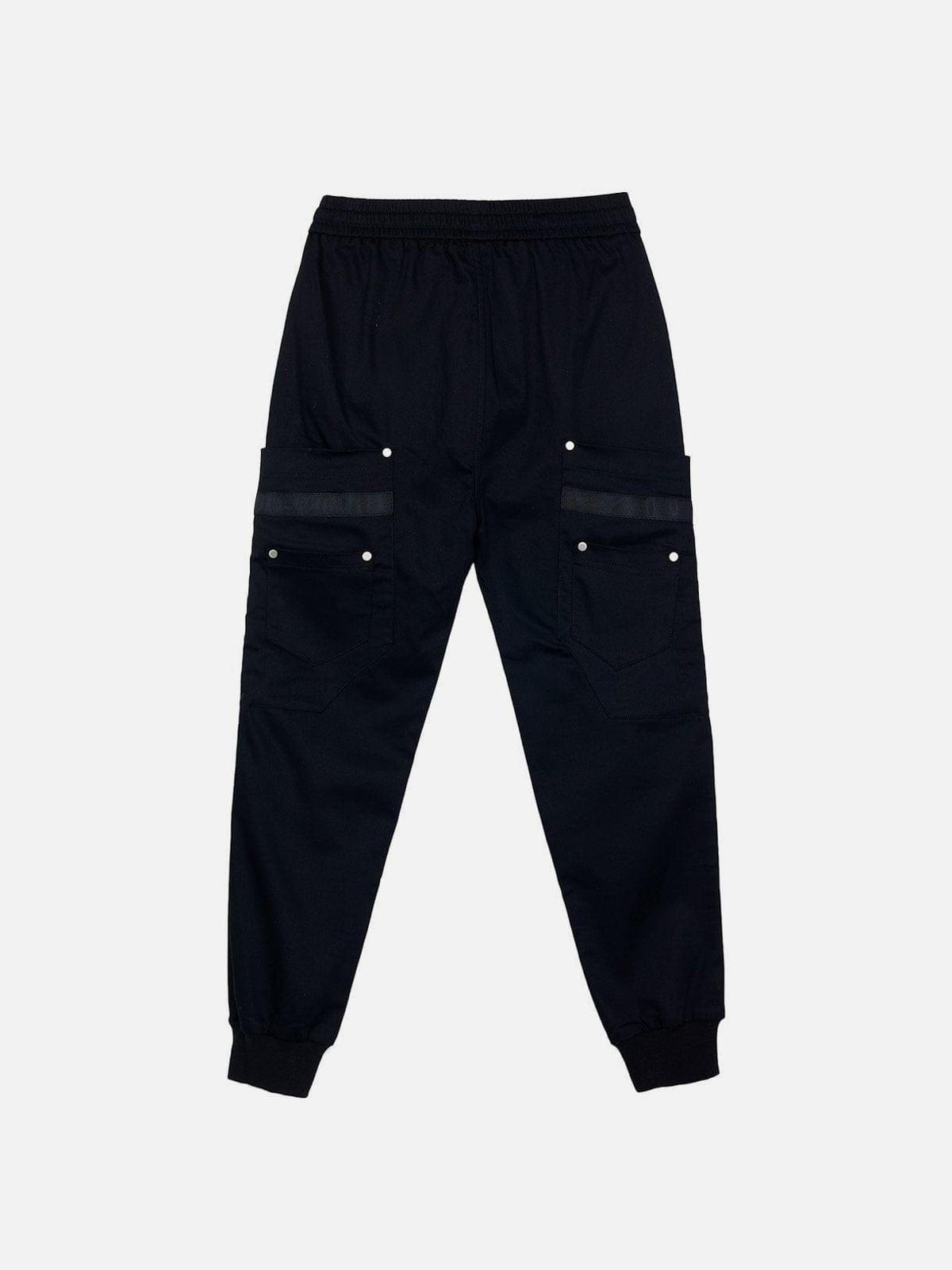 Patchwork Pockets Cargo Pants