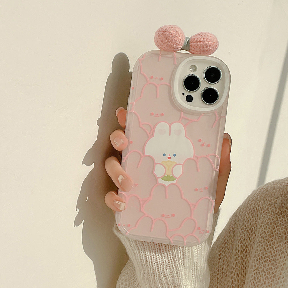 Pink Rabbit Bowknot Phone Case