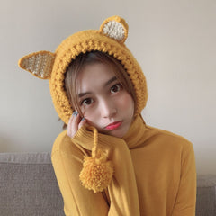 Kawaii Fox Ear Knit Hat