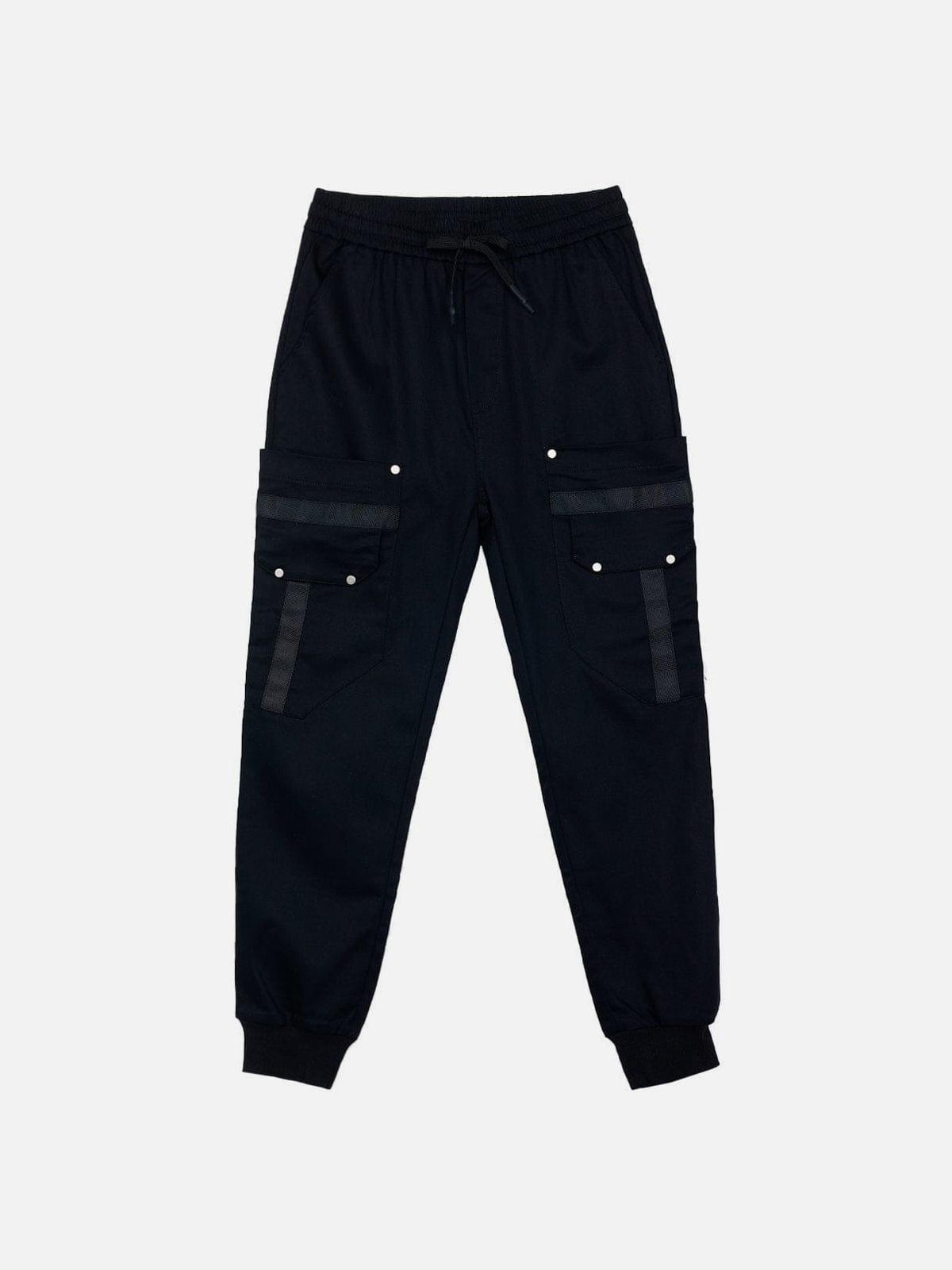 Patchwork Pockets Cargo Pants