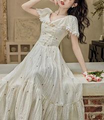 Camellia Snowspring Romantic Princesscore Dress