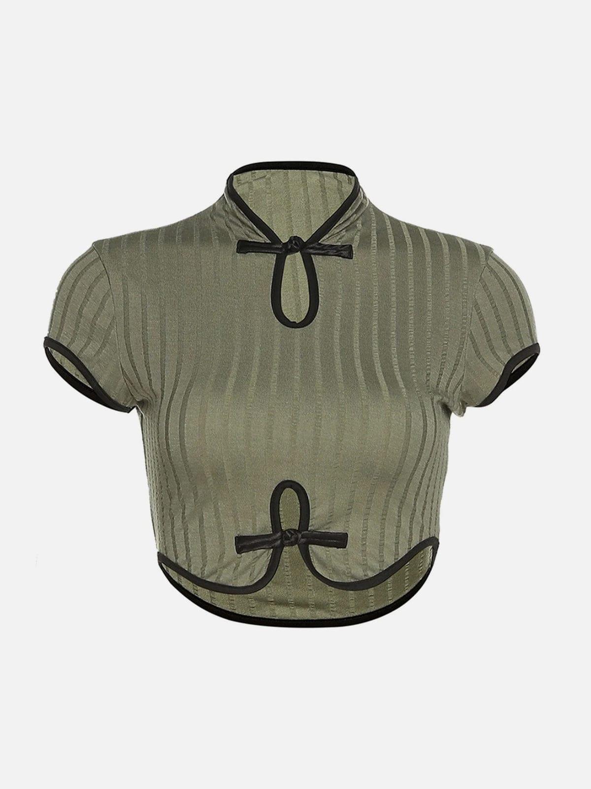 Vintage Hollow Out Slim Fit Tee