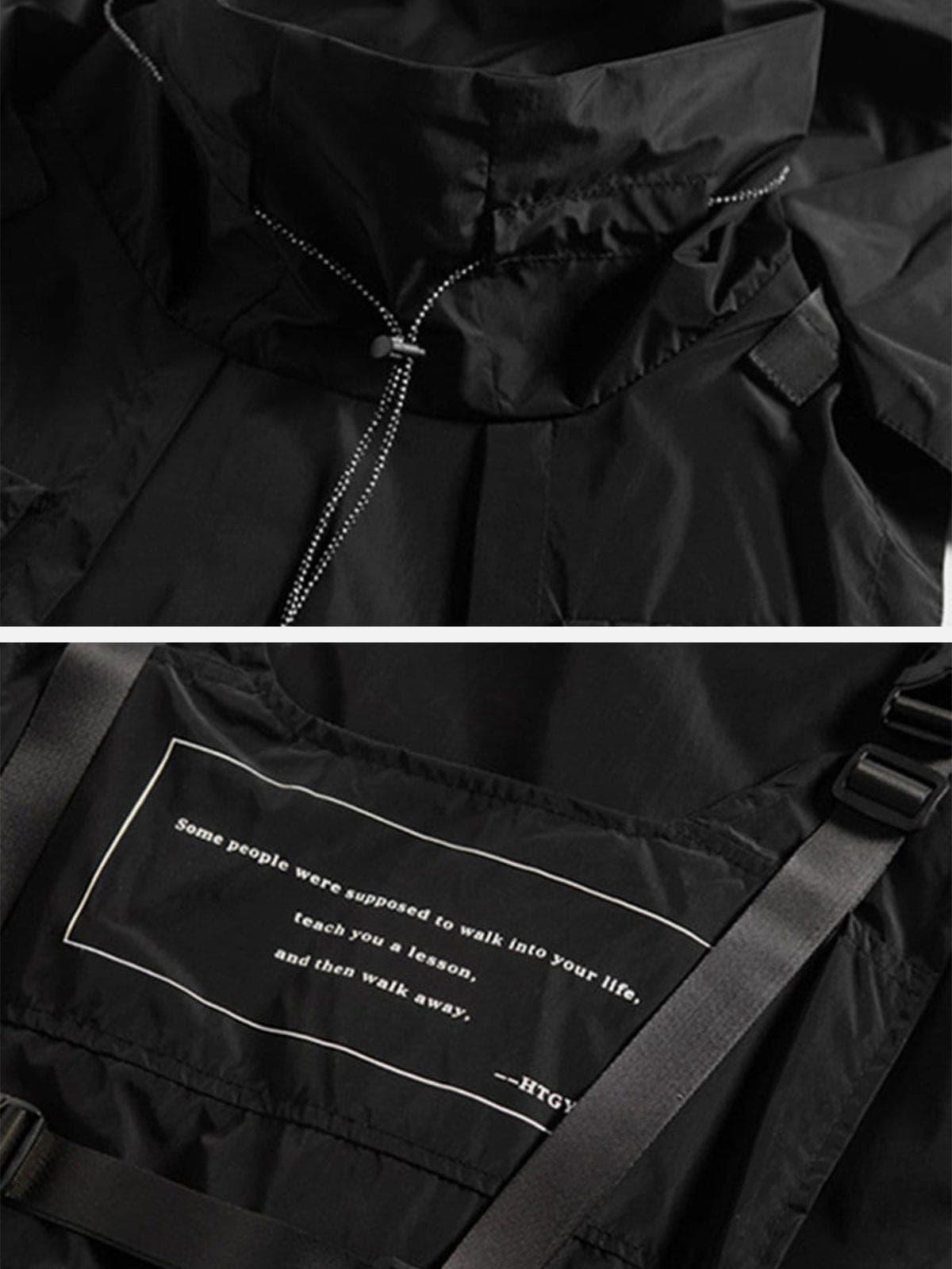 Dark Combat Multi Pockets Hooded Vest
