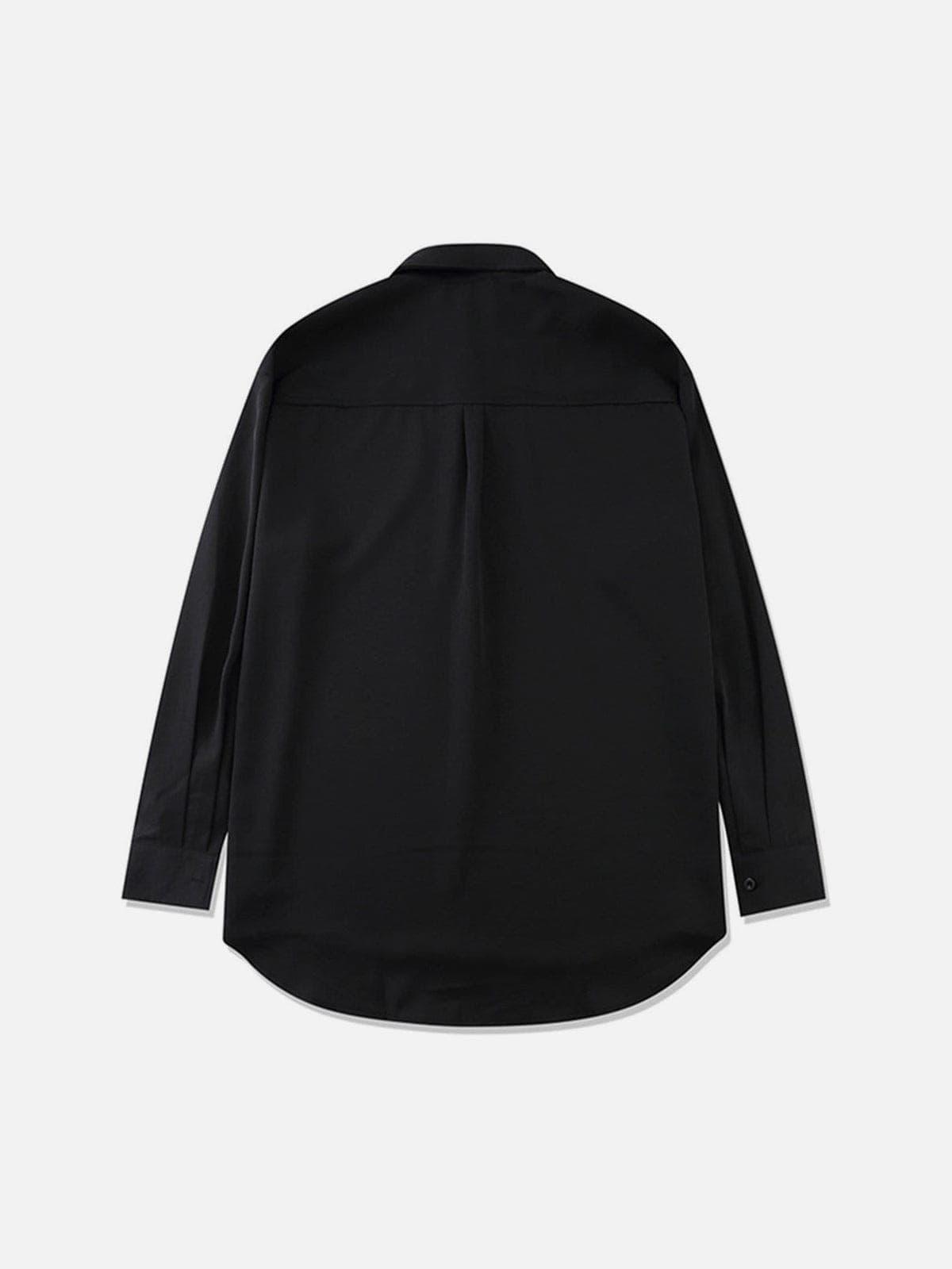 Dark B Chain Decoration Long Sleeve Shirt